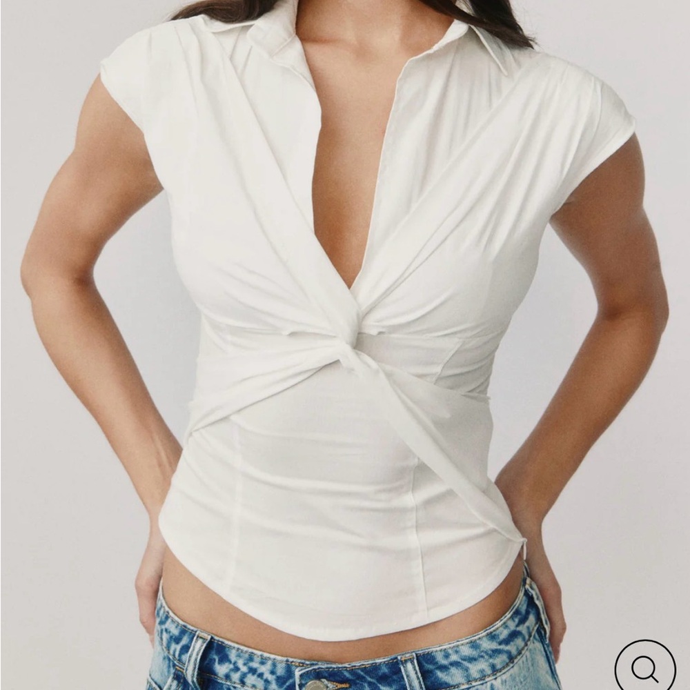 Reid Top in White from With Jéan